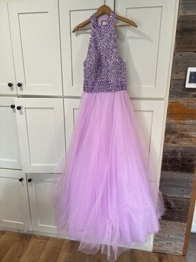 Mori Lee genealogy prom dress in lavender size 14